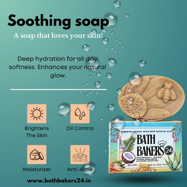 Moisturising & Soothing Aloevera, Sandalwood, Glycerin and Haldi Soap