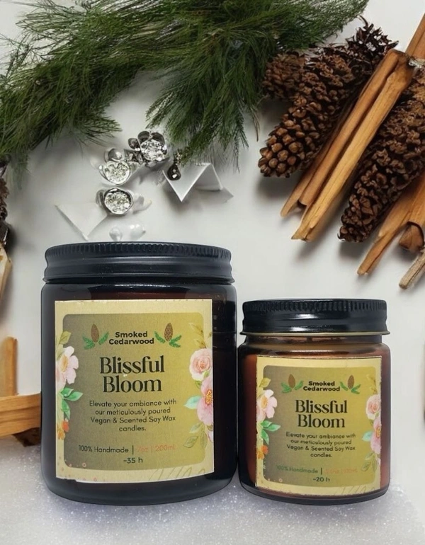 Smoked Cedarwood Handmade Scented Soya Wax Candles