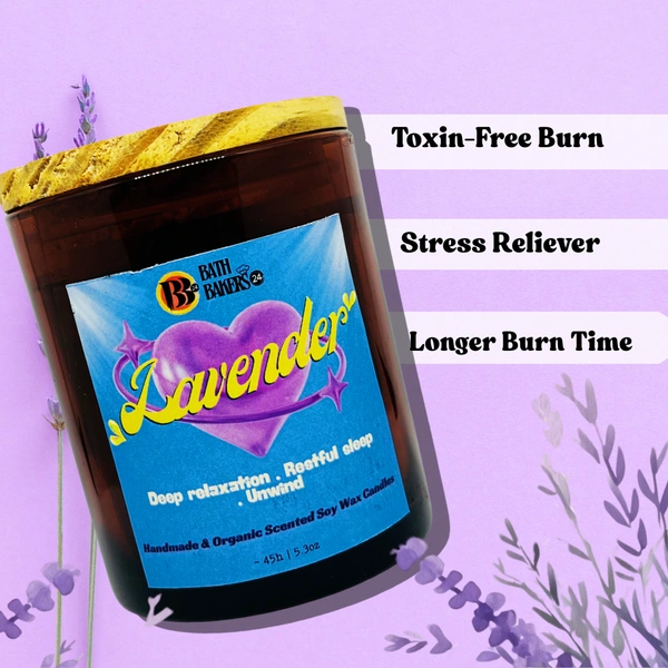 Lavender Scented Soy Wax Candle - 150g