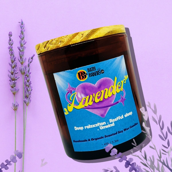 Lavender Scented Soy Wax Candle - 150g