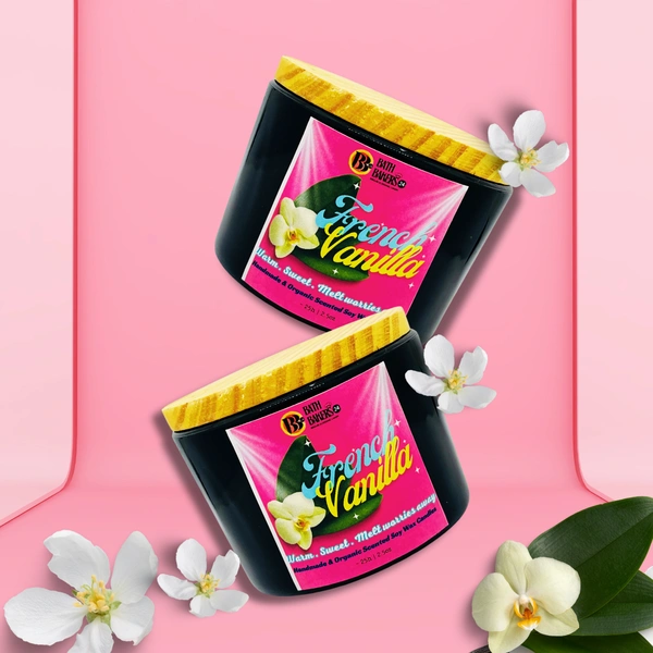 French Vanilla Scented Soy Wax Candle - 70g