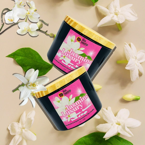 Jasmine Luxury Scented Soy Wax Candle - 70g
