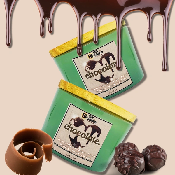 Chocolate Scented Soy Wax Candle - 70g