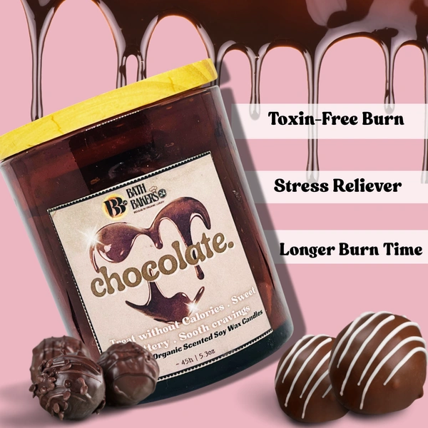 Chocolate Scented Soy Wax Candle - 150g