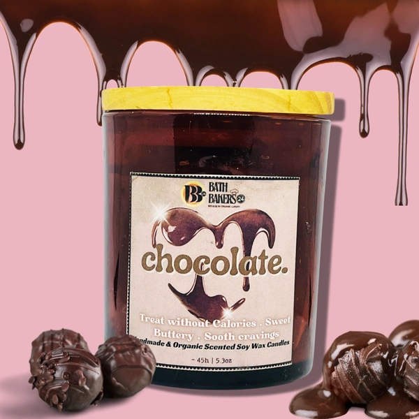 Chocolate Scented Soy Wax Candle - 150g