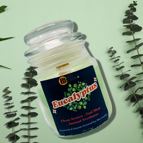 Eucalyptus Scented Soy Wax Candle - 80