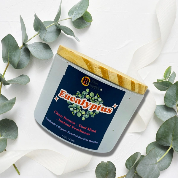 Eucalyptus Scented Soy Wax Candle - 70g