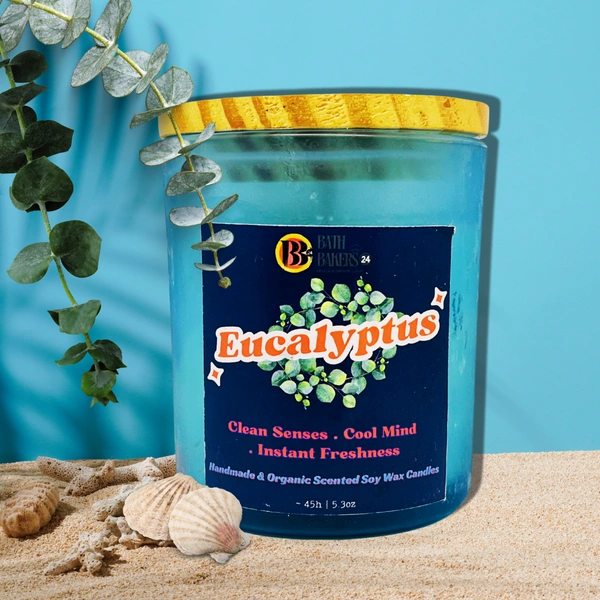 Eucalyptus Scented Soy Wax Candle - 150g