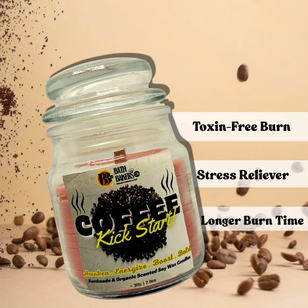 Coffee Kick Start Scented Soy Wax Candle