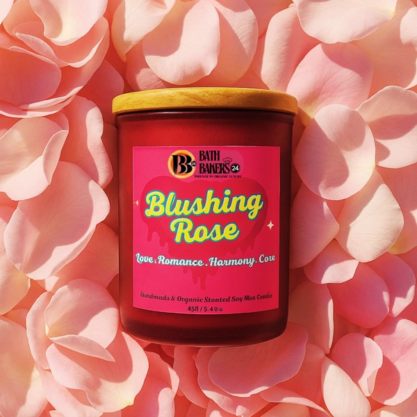 Blushing Rose Scented Soy Wax Candle