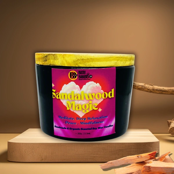 Sandalwood Magic Scented Soy Wax Candle - 70g