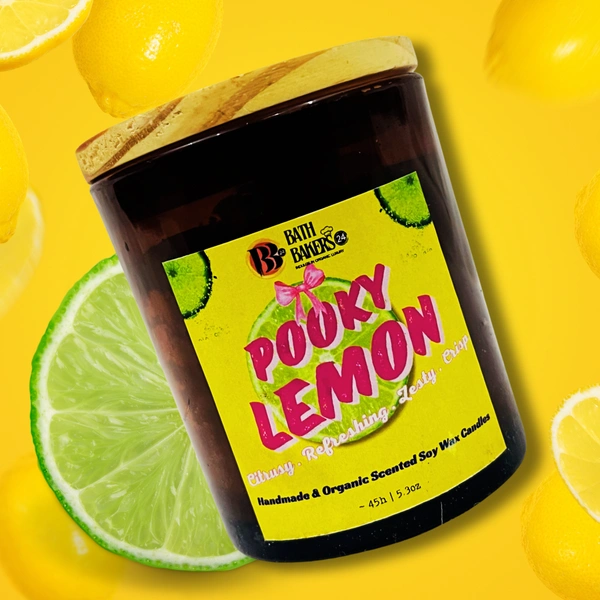 Pooky Lemon Scented Soy Wax Candle - 150g
