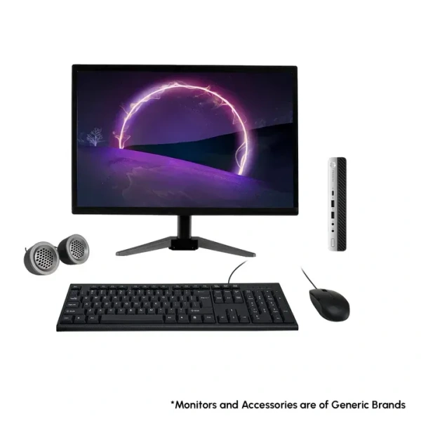 HP ProDesk 600 G3 19" HD All-in-One Desktop Computer Set | Intel Core i5 7th Gen | 19" HD LED Monitor | Wired KB & Mouse | Speakers| Wi-Fi | Windows 11 | MS Office - free