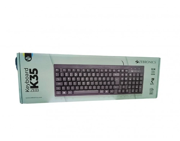 ZEBRONICS KEYBOARD USB ZEB K35 - free, Black