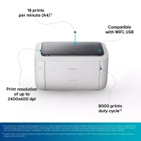 Canon Laser Printer LBP6030W A4 Single Function With Wi-Fi - White