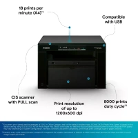 Canon Laser Printer MF3010 A4 Print|Scan|Copy - Black