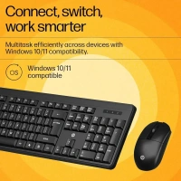 HP Wireless Keyboard Mouse Combo KM200 - Black