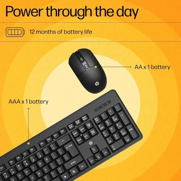 HP Wireless Keyboard Mouse Combo KM200 - Black
