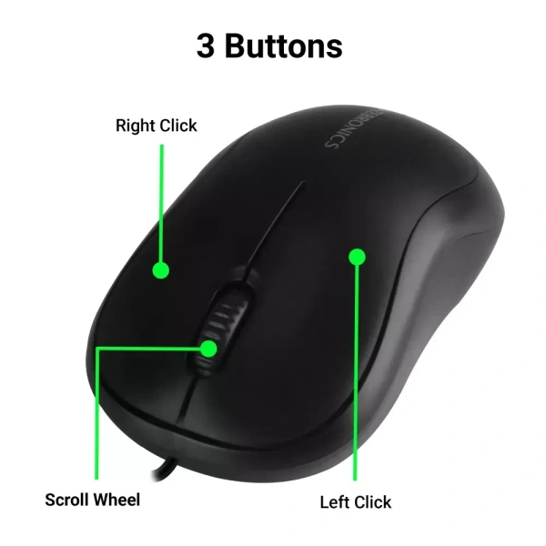 Zebronics USB Mouse Comfort+  - Black