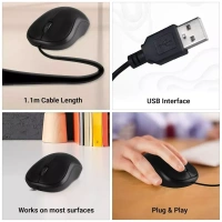 Zebronics USB Mouse Comfort+  - Black