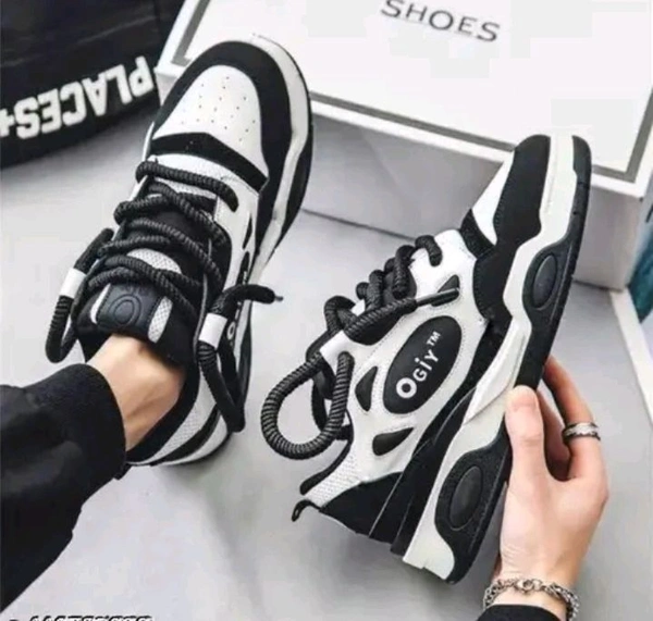 OGIY SHOES BLACK AND WHITE  - 7 : 8 : 9 : 10 Size