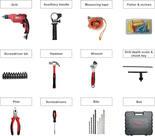 Ibell Co. Dill Machine Kit Sat - Red