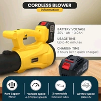 Tomahakw Co. Cordless Blower Machine  - Yellow