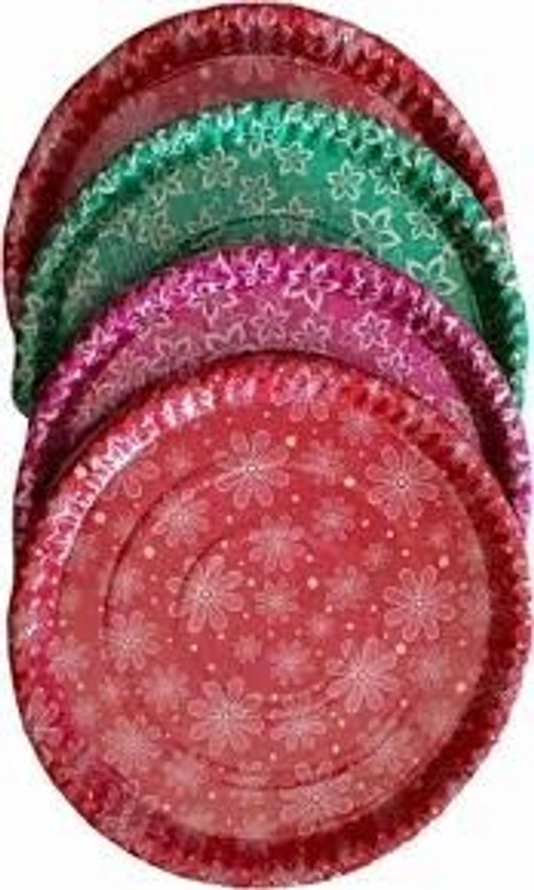 Bandhal 25 Piece Disposable Paper Paper Plate/Pattal Thali Dinner Dinner Plate  - 12inch