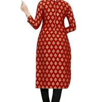 Shayari Printed Kurtas - Red, Free Size