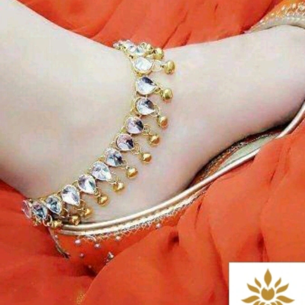 Vishani Anklets  - Golden, Free Size