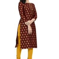 Shayari Printed Kurtas - Maroon, Free Size