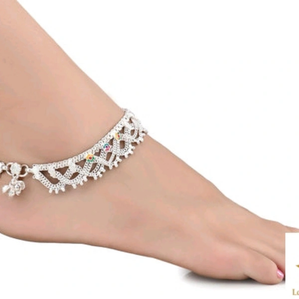 Anaya Anklets  - Silver, Free Size