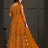 Shitrareka Semi-Stitched Suits - Wine, Free Size