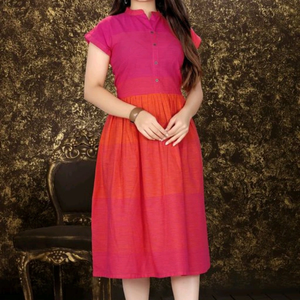 Urban Summer Dress - Multicolor Fucshia, XXL