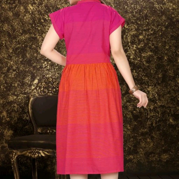 Urban Summer Dress - Multicolor Fucshia, XXL