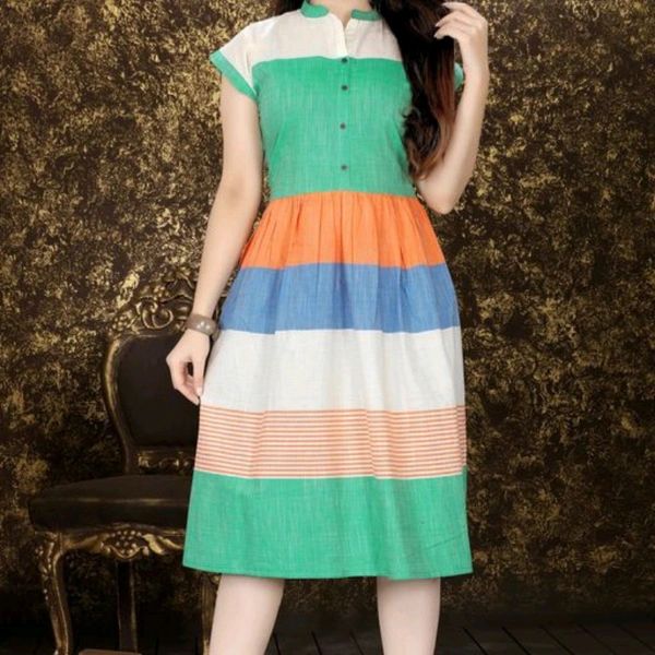 Urban Summer Dress - Multicolor Green, M