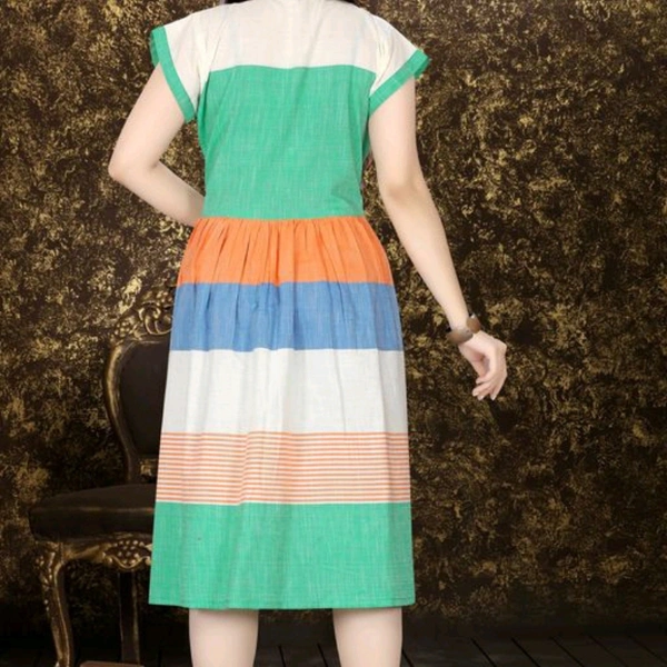 Urban Summer Dress - Multicolor Green, M