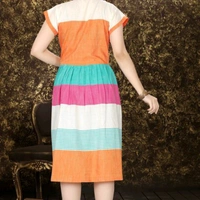 Urban Summer Dress - Multicolor Orange, M