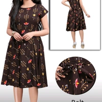 Lilly Classy Dress  - Brown, S