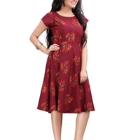 Gryce Fancy Casual Dress - Printed Red, S