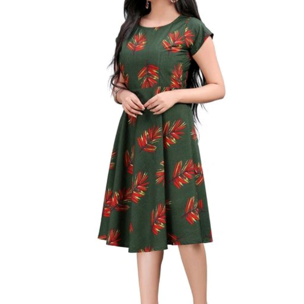 Gryce Fancy Casual Dress - Green Floral, XL