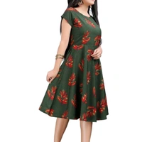 Gryce Fancy Casual Dress - Green Floral, XL