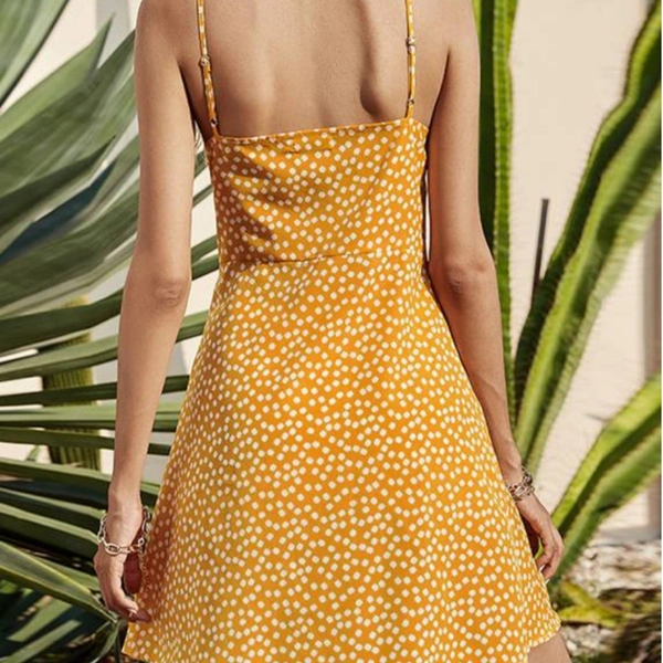 Summer Bow Dress - Yellow, L