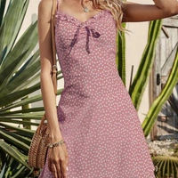 Summer Bow Dress - Pink, M