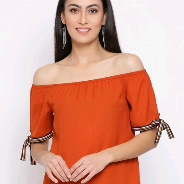 Forever You Off shoulder Top - Orange, S
