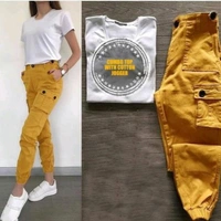 Casual Top & Bottom Set - Mustard, M