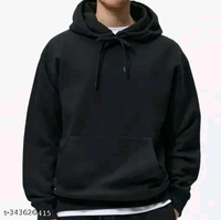 Trendy Glamorous Men Sweatshirts*Fabric: Cotton BlendSleeve  - Black, M (Length Size: 28 in)