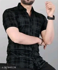 Shirt Stechable  - Black, M (Length Size: 28 in)