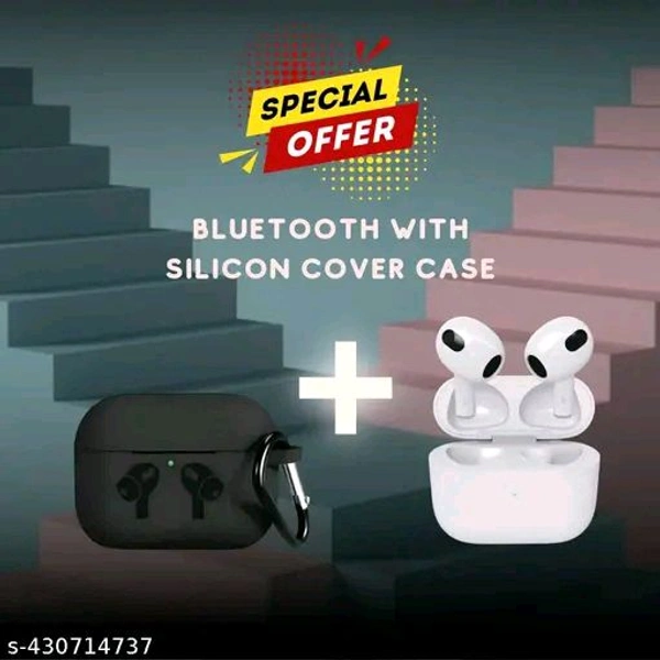 Bluetooth Earphone With Silicon Cover Free Delivery - White