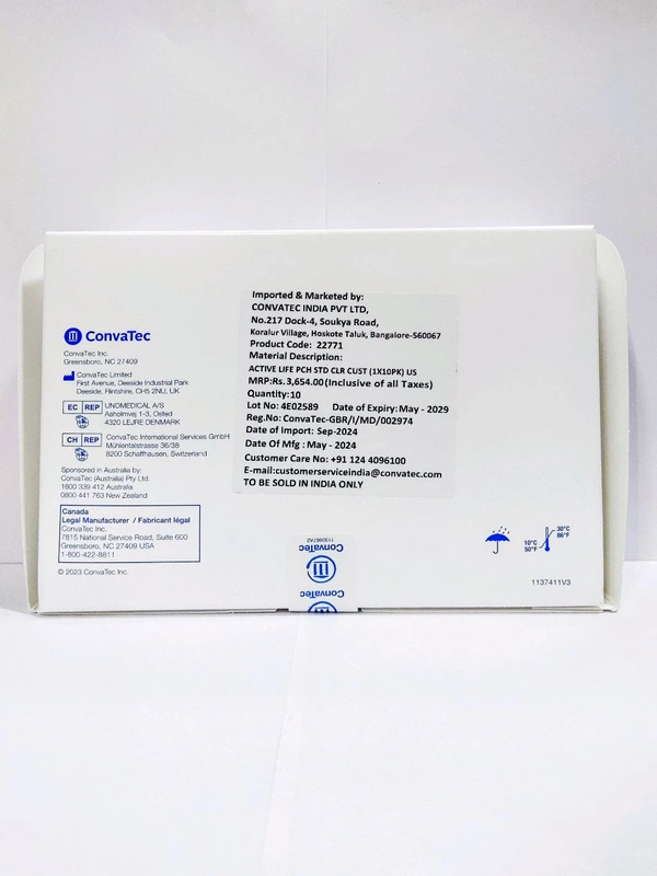 Convatec 22771 - Active Life PCH STD CLR CUST 
